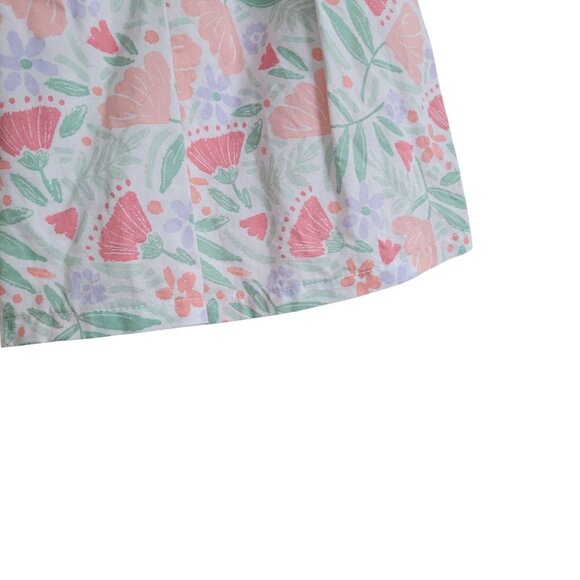 New & EUC 9 Month Girl Lot of 2 Dresses Layered Floral Ruffle Sleeves Cotton - Picture 10 of 16